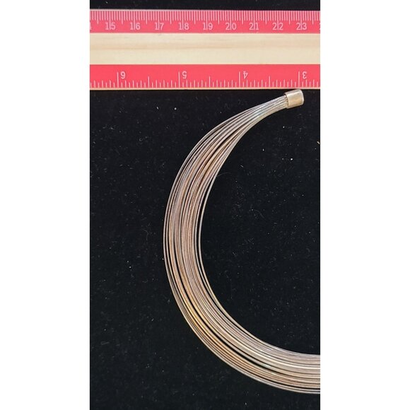 Vintage Sterling Silver 19 Multi-Strand Liquid Silver choker/collar Necklace 66g - Picture 12 of 16